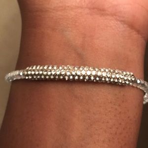 Silver beaded bracelet